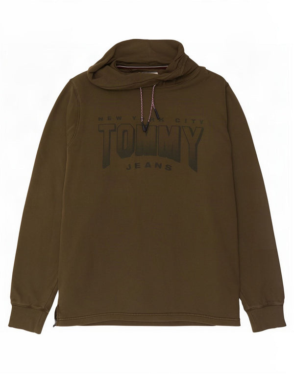Tommy Hilfiger Sweat-shirt graphique à col roulé pour homme XL Kaki Coton