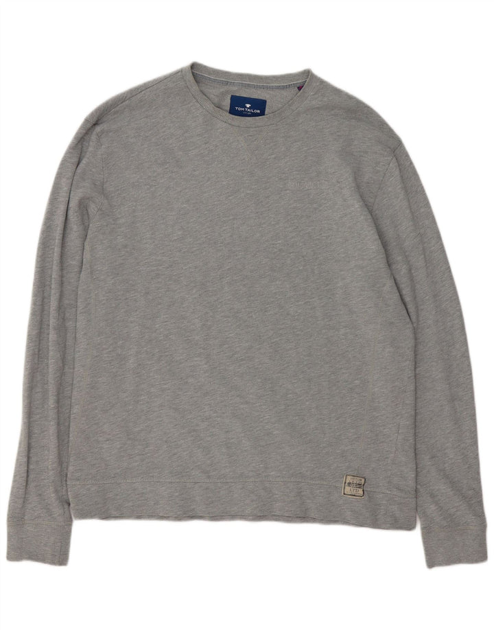 Tom Tailor Sweat-Shirt Homme 2XL Gris Moucheté Coton
