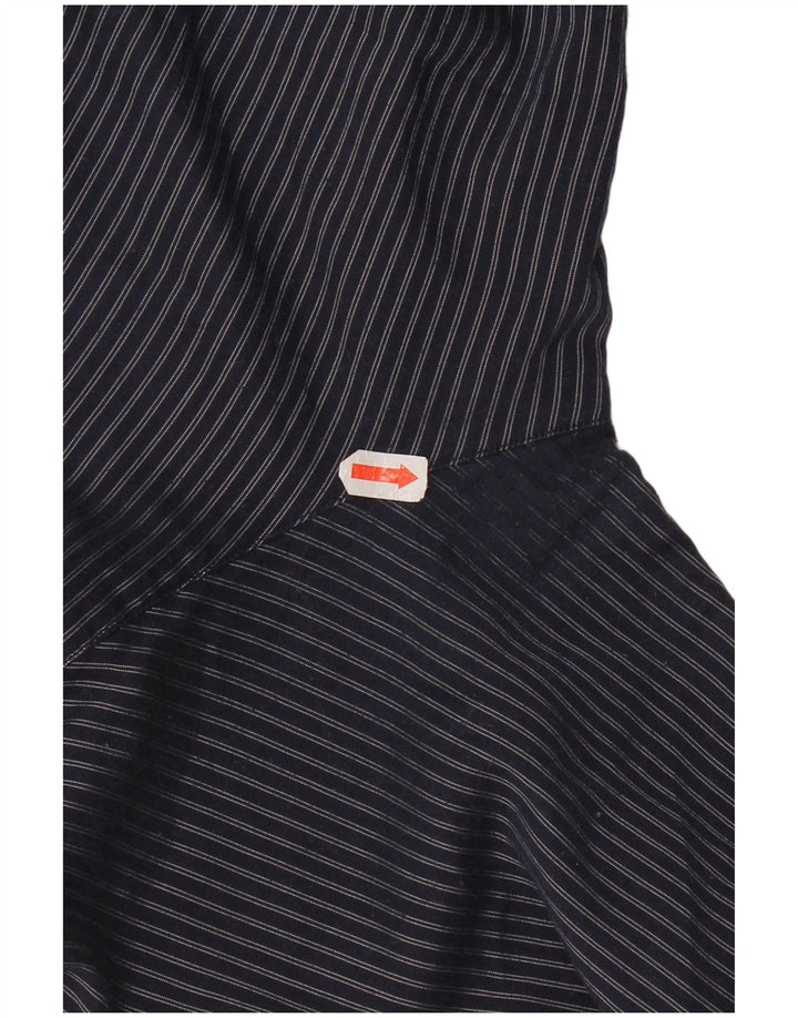 Armani Chemise coupe régulière à carreaux pour homme en polyester à rayures bleu marine