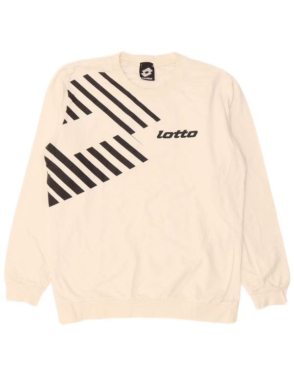 Lotto Sweat-Shirt Graphique Homme XL Coton Blanc