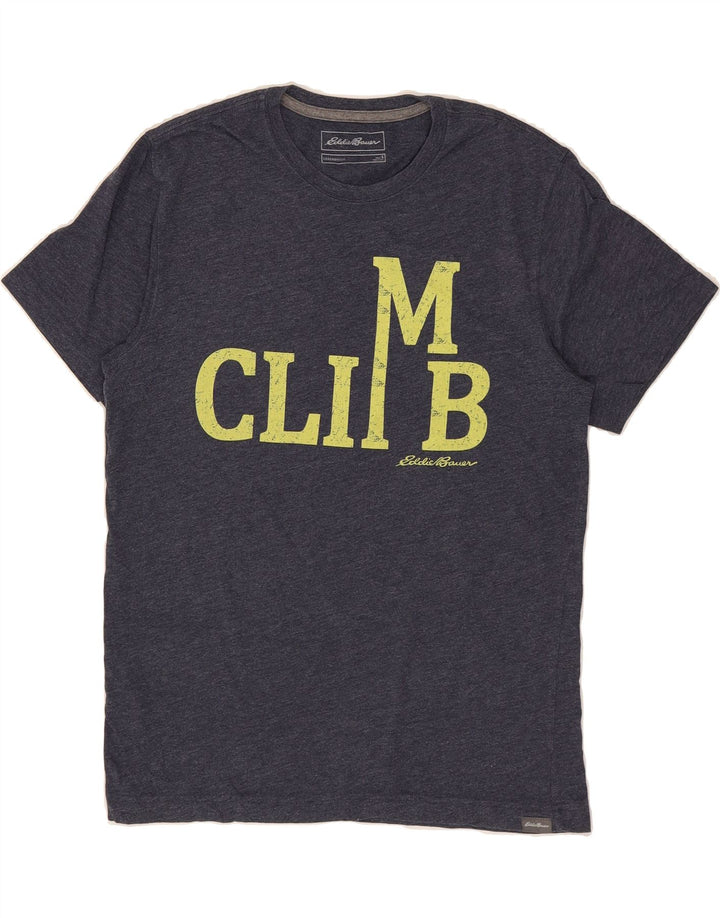 EDDIE BAUER Mens Graphic T-Shirt Top Small Navy Blue Cotton Vintage Eddie Bauer and Second-Hand Eddie Bauer from Messina Hembry 