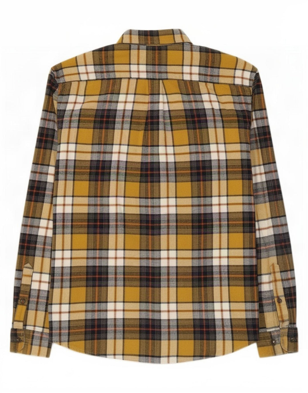 Marks & Spencer Chemise en flanelle coupe régulière pour homme en coton à carreaux jaune moyen
