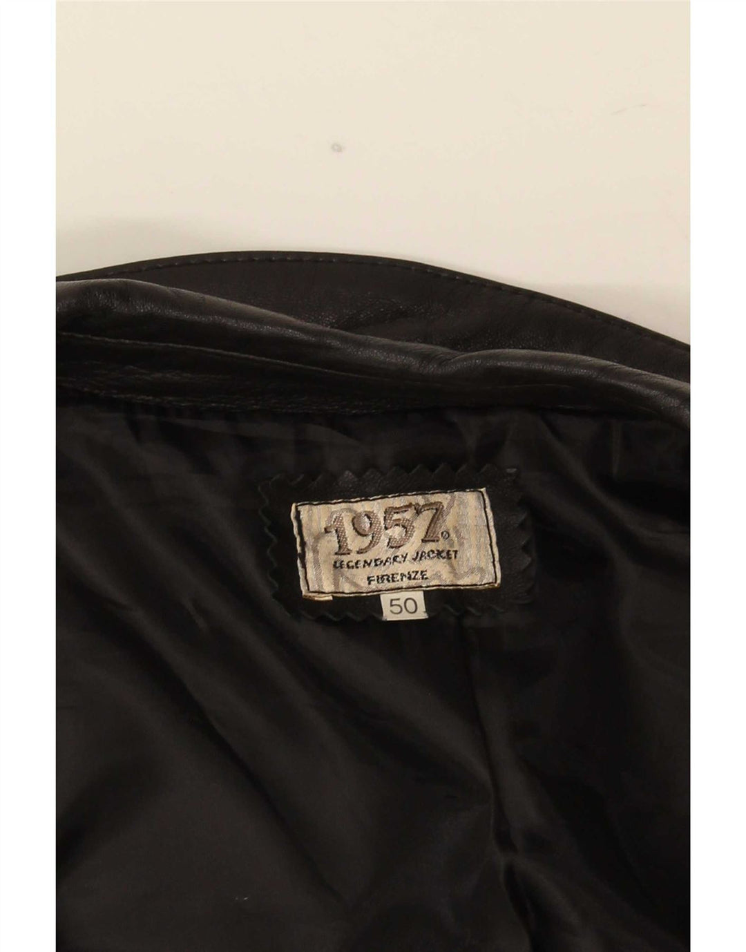 Veste Légendaire 1957 Manteau en Cuir Femme IT 50 XL Noir