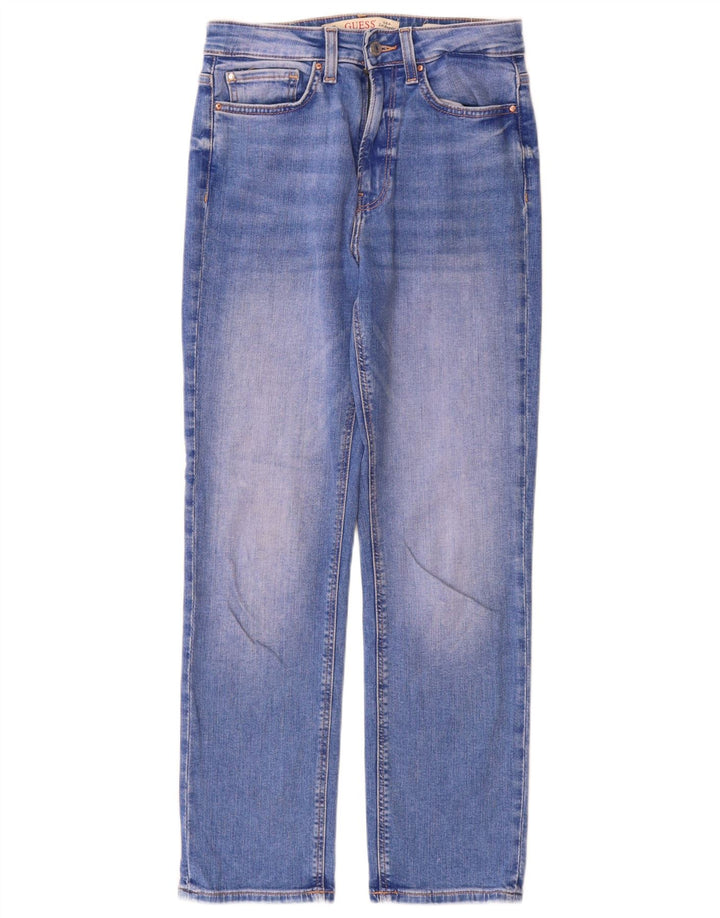 Guess Jean Droit Femme W26 L28 Bleu Coton