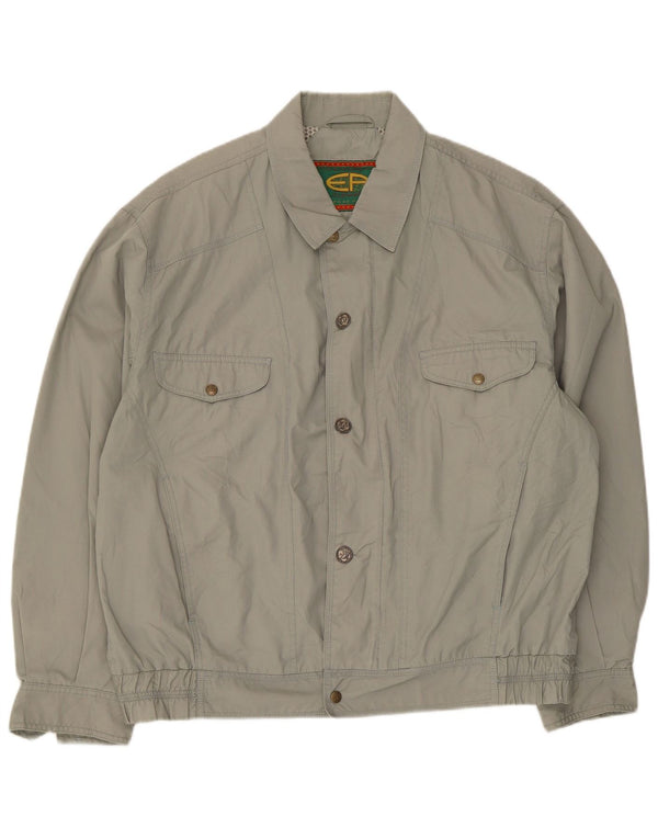 European Project Mens Bomber Jacket Taille 40 Grand Gris