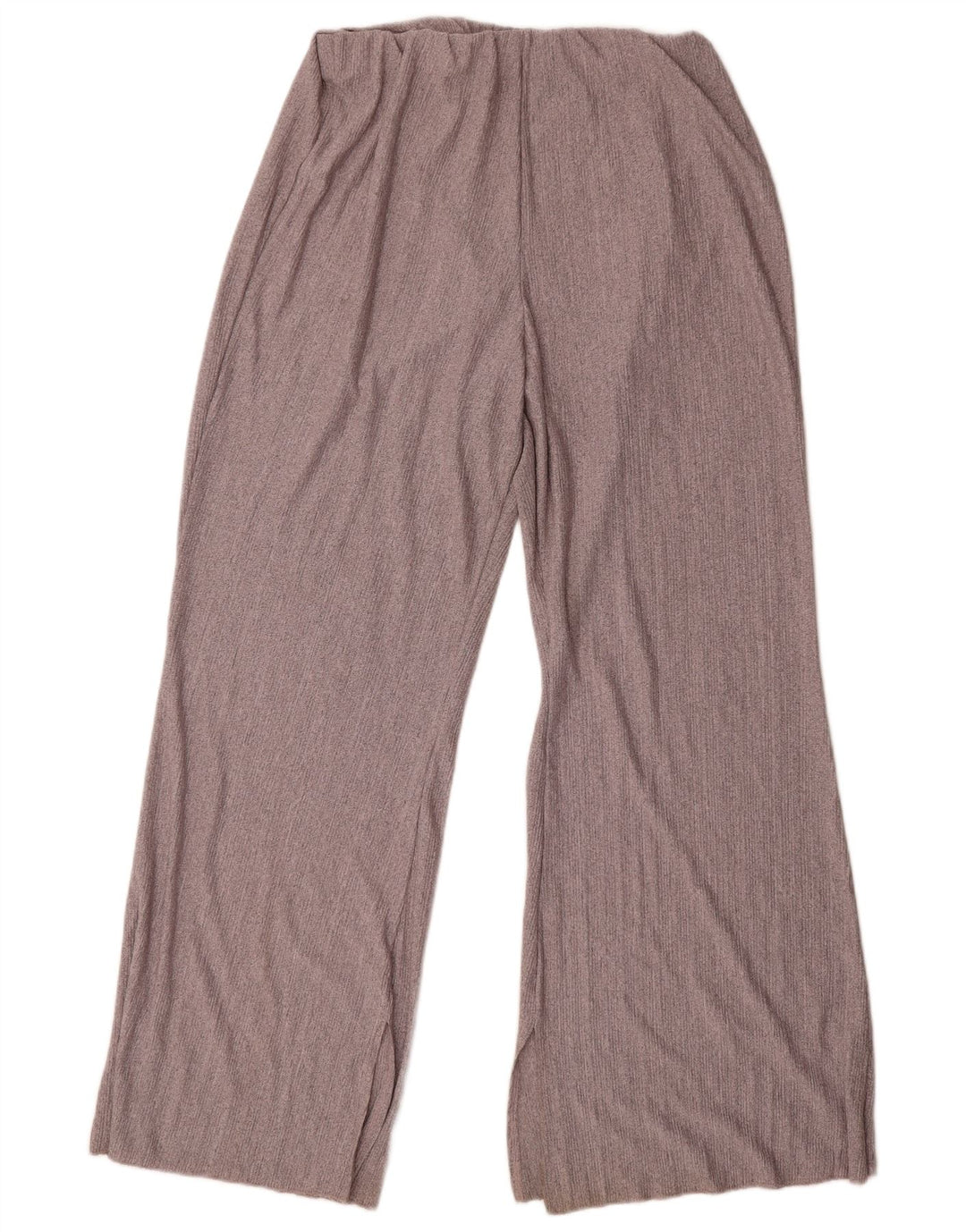 Zara Pantalon décontracté évasé pour femme Large W34 L32 Gris Polyester