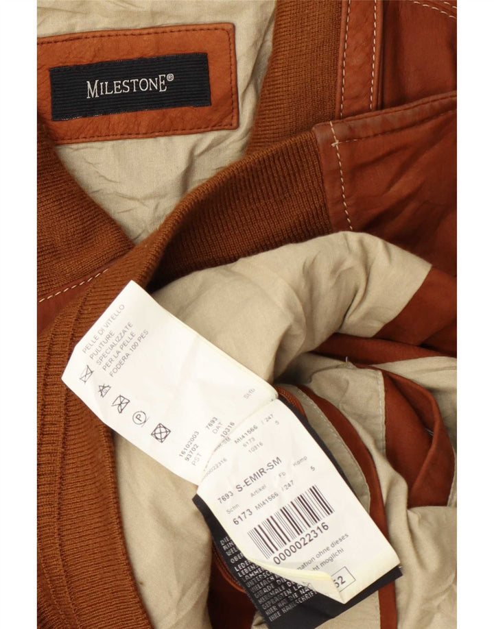 Milestone Veste en cuir pour homme IT 52 XL Marron