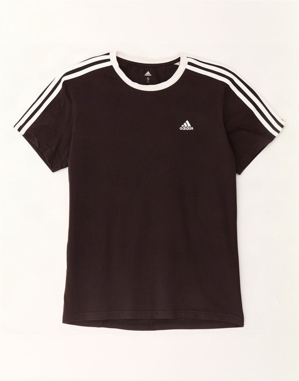 Adidas T-shirt surdimensionné pour femme UK 8/10 Petit coton noir