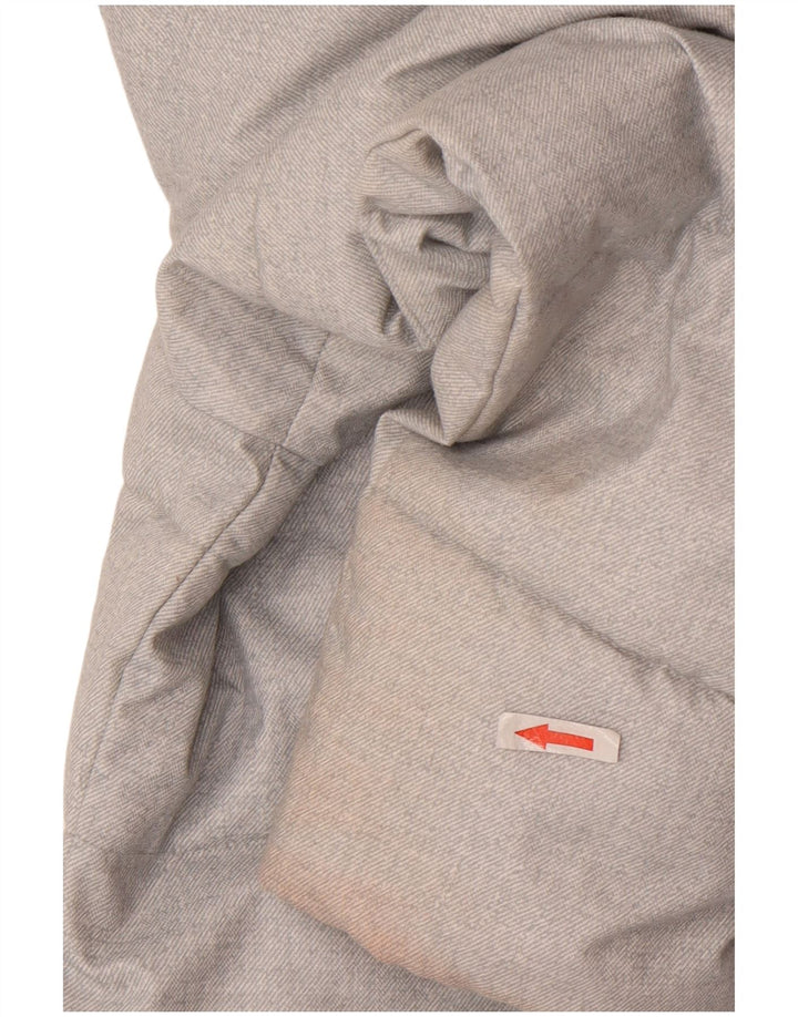 Barbour Manteau rembourré à capuche pour femme UK 16 Large Gris Polyester