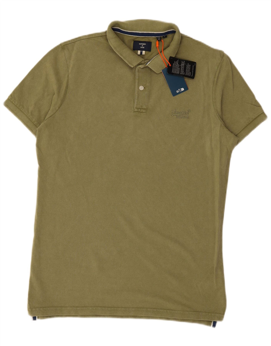 SUPERDRY Polo Homme Large Vert Coton