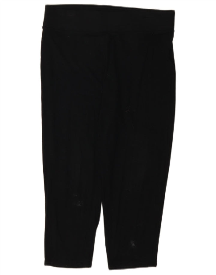 Marks & Spencer Legging Capri Femme UK 12 Viscose Noir Moyen
