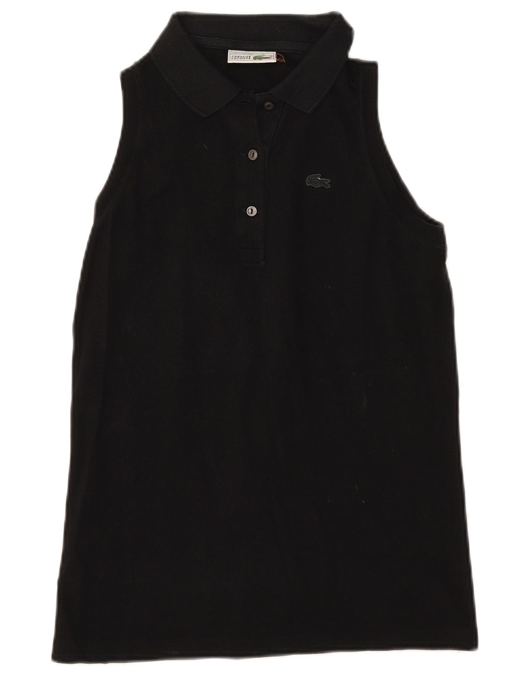 Lacoste Polo sans manches femme taille 40 coton noir moyen
