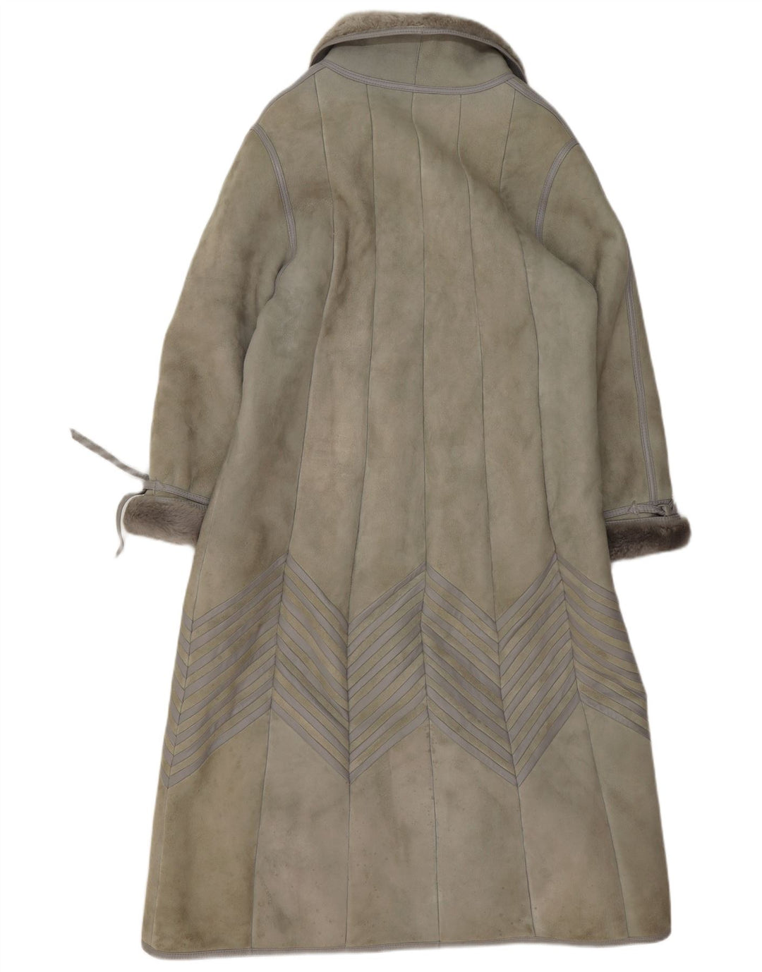 vintage Femme Shearling Coat EU 40 Peau d’agneau gris moyen