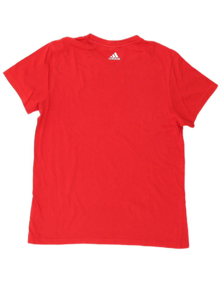 ADIDAS T-Shirt Graphique Homme Top XL Rouge Coton