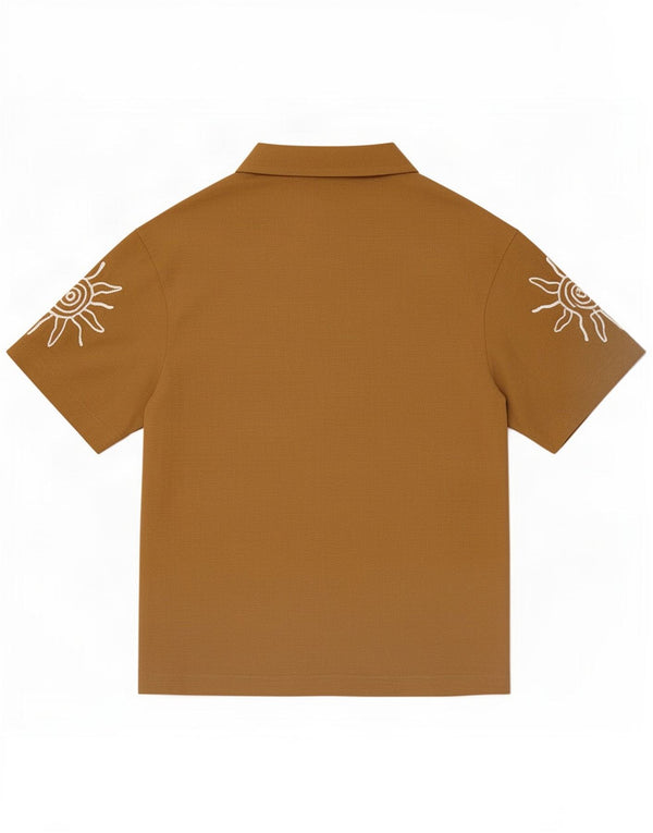 Zara Chemise graphique à manches courtes pour homme Petit motif floral beige