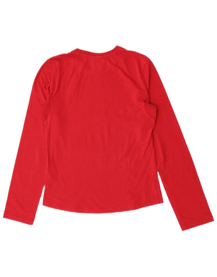 Nike Haut à manches longues pour femme UK 10/12 Rouge moyen en coton
