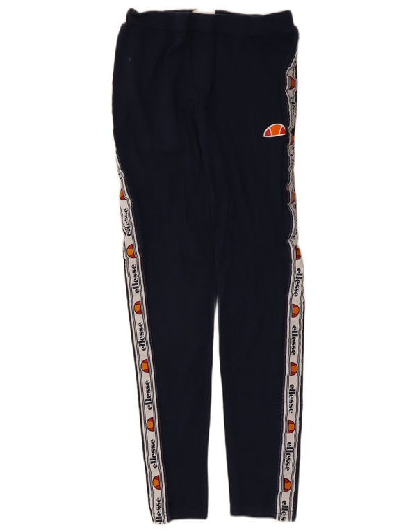 Ellesse Leggings graphiques pour femmes UK 12 coton color block bleu marine moyen