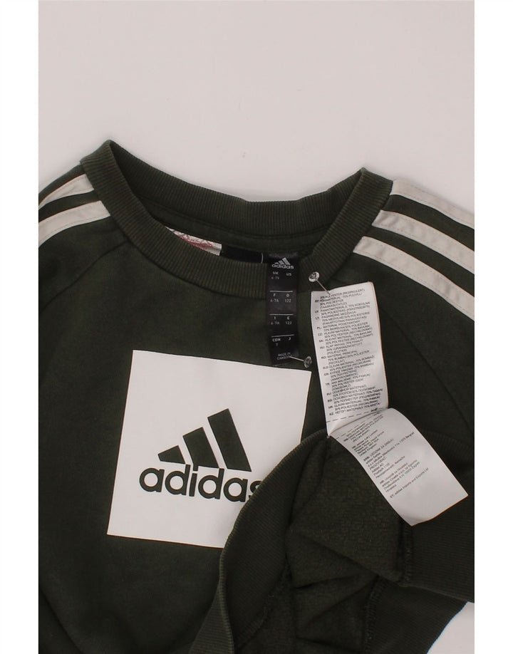ADIDAS Sweat-shirt graphique garçon 6-7 ans Kaki Coton