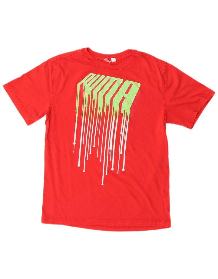 Puma T-Shirt Graphique Garçon 13-14 ans Rouge Coton