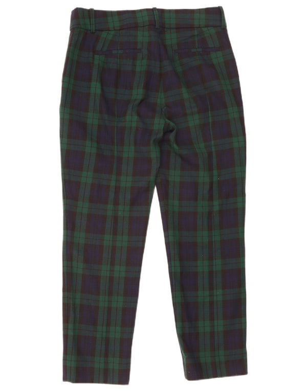 J. Crew Pantalon court Cameron pour femme US 6 Medium W30 L26 Vert à carreaux