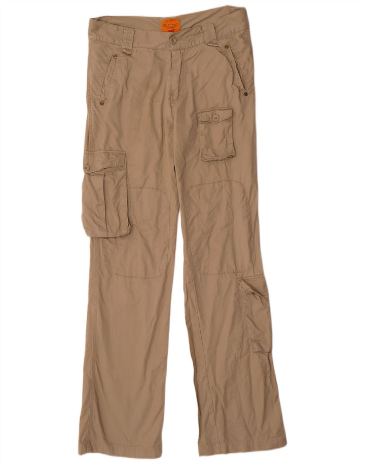 Pantalon Cargo Droit Homme Vintage IT 46 Petit W32 L34 Coton Beige