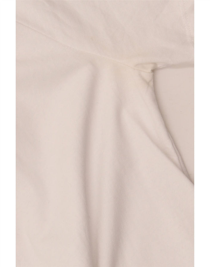 Zara Womens Blouse Top UK 14 Grand Coton Blanc