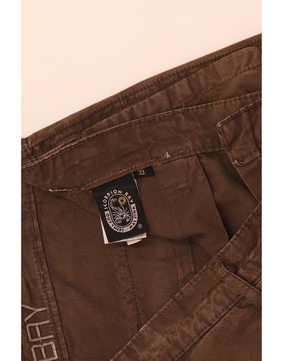 Scorpion Bay Short Chino Regular Homme W33 Coton Marron Moyen
