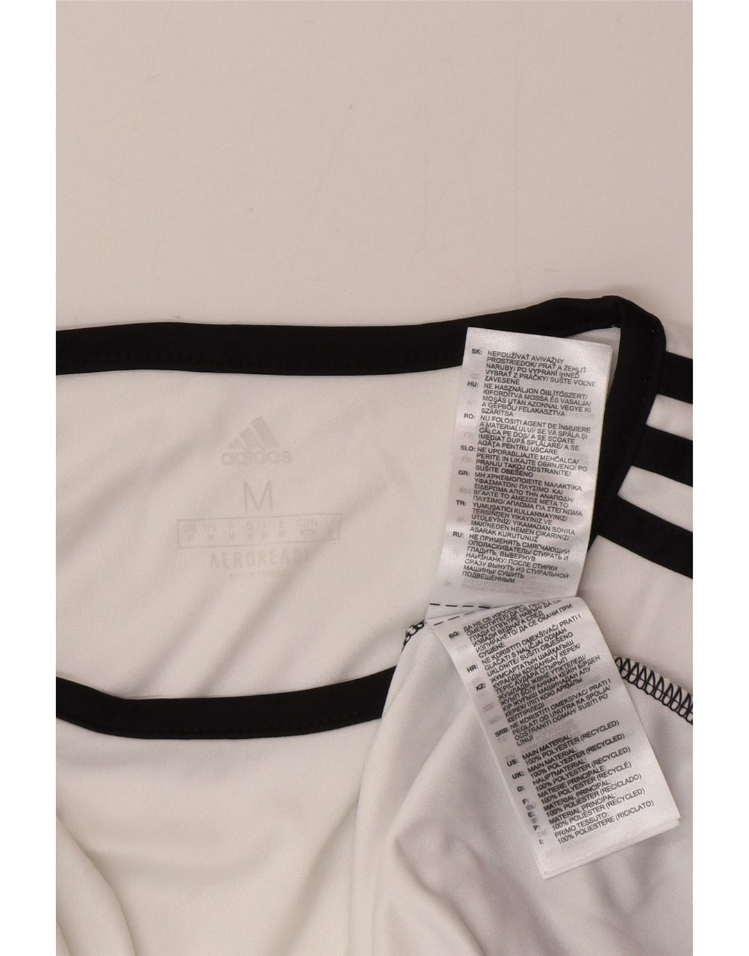 Adidas Hommes Aeroready T-Shirt Haut Moyen Blanc Colorblock Polyester