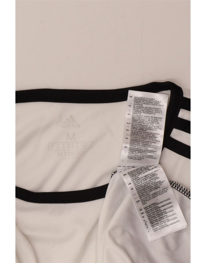Adidas Hommes Aeroready T-Shirt Haut Moyen Blanc Colorblock Polyester