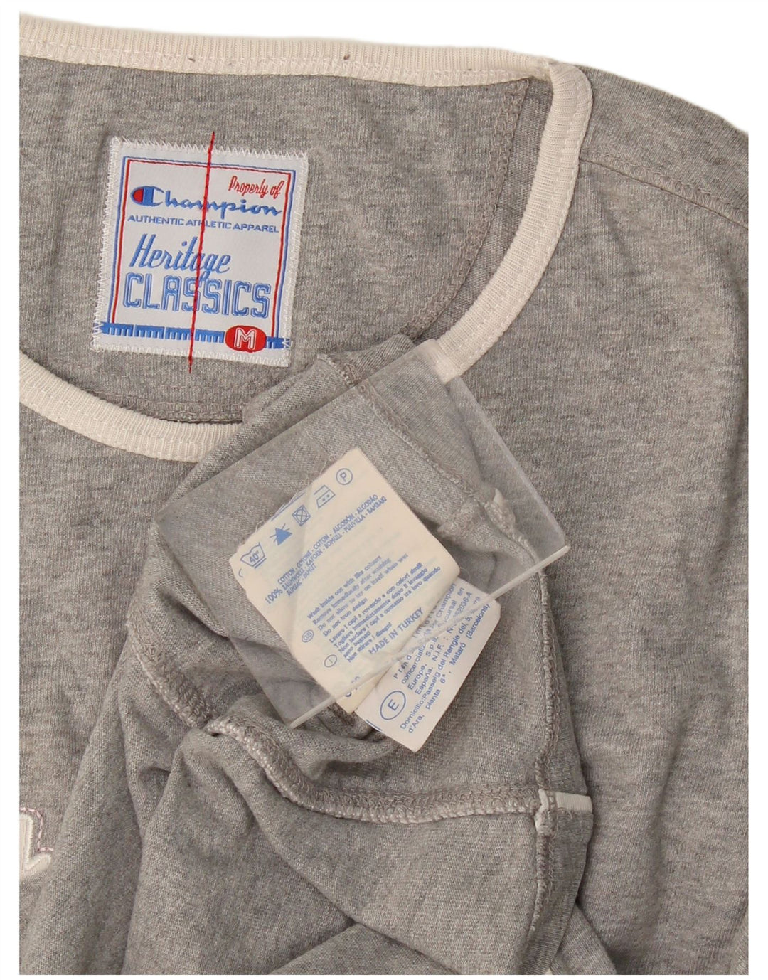 Champion Womens Heritage Classics Graphic Top Manches Longues UK 14 Gris Moyen
