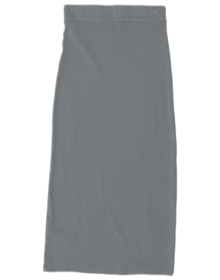 Zara Femme Jupe Midi Taille Haute Petit W26 Bleu