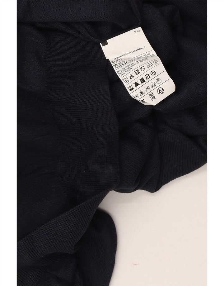 BENETTON Mens Crew Neck Jumper Sweater XL Navy Blue Vintage Benetton and Second-Hand Benetton from Messina Hembry 