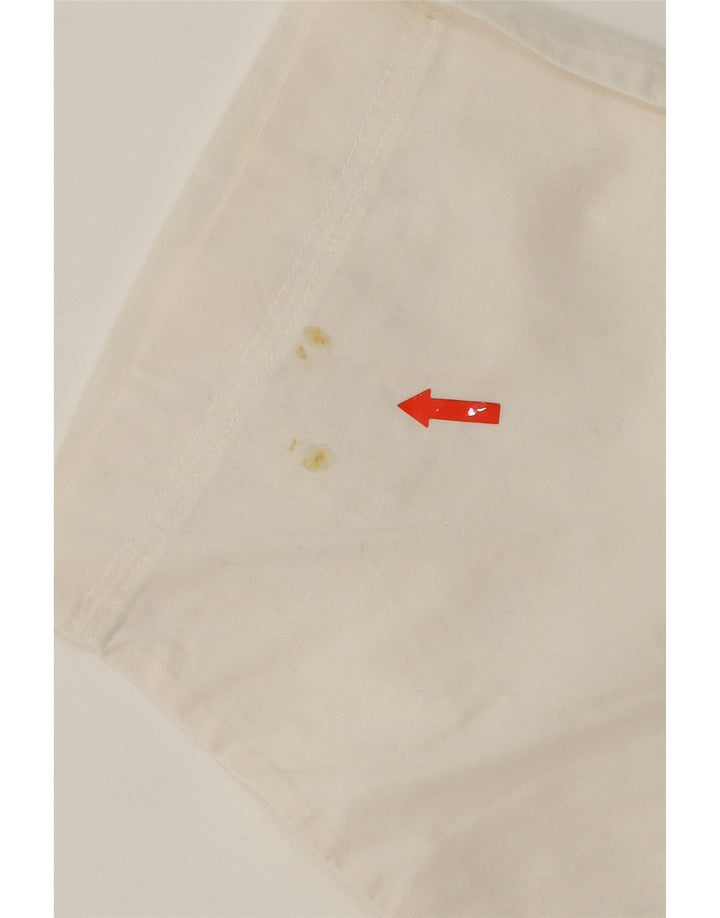HENRY MORELL Mens Short Sleeve Pullover Shirt Medium White Vintage Henry Morell and Second-Hand Henry Morell from Messina Hembry 