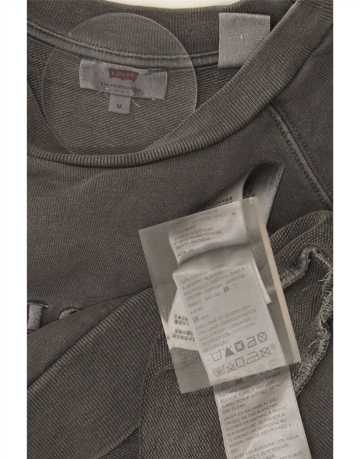 Levi's Sweat-shirt oversize Crop Graphic pour femme Gris moyen UK 44