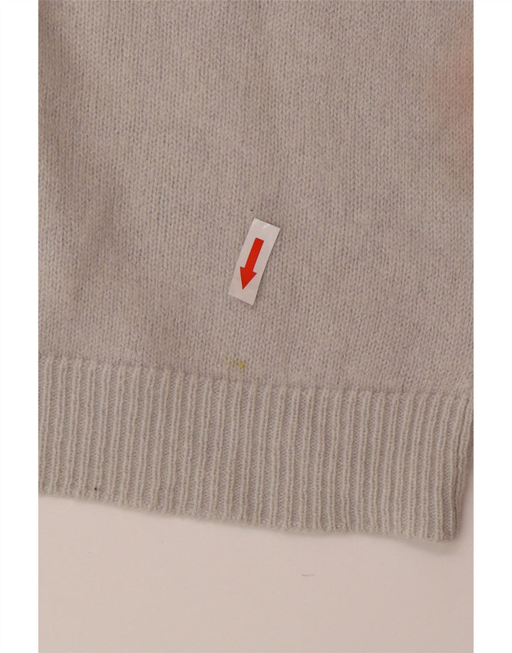 Massimo Dutti Pull col V pour femme UK 12 Gris moyen