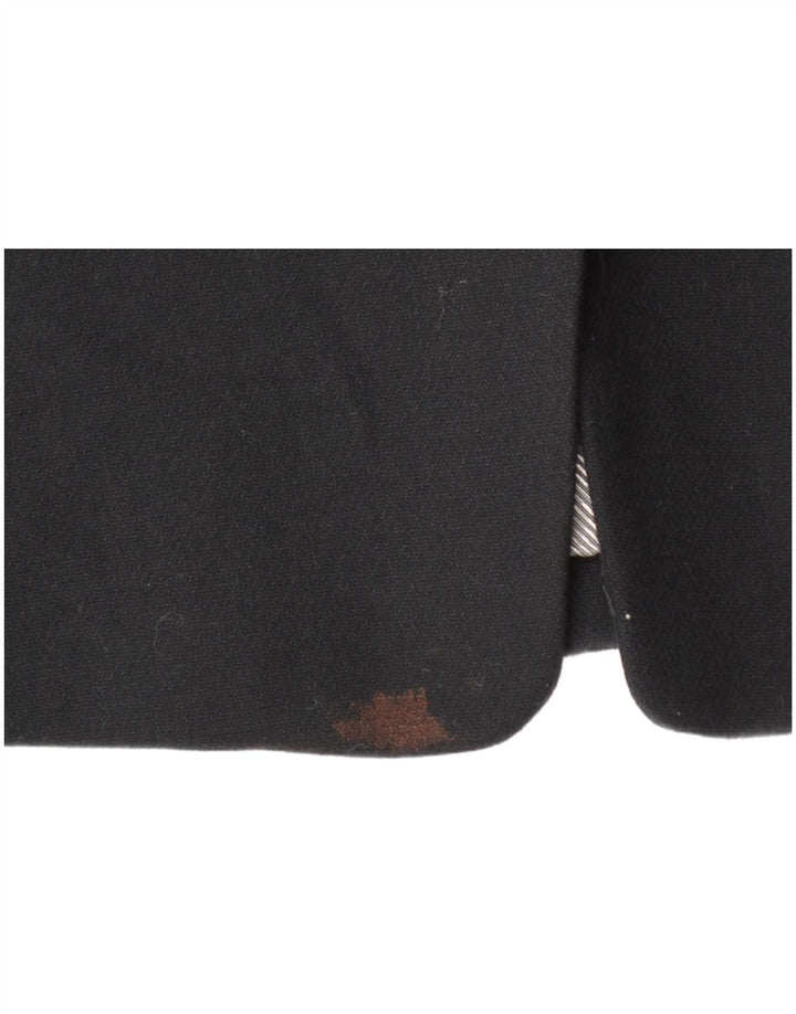 Marks & Spencer Veste blazer courte à 1 bouton pour femme UK 12 Noir moyen