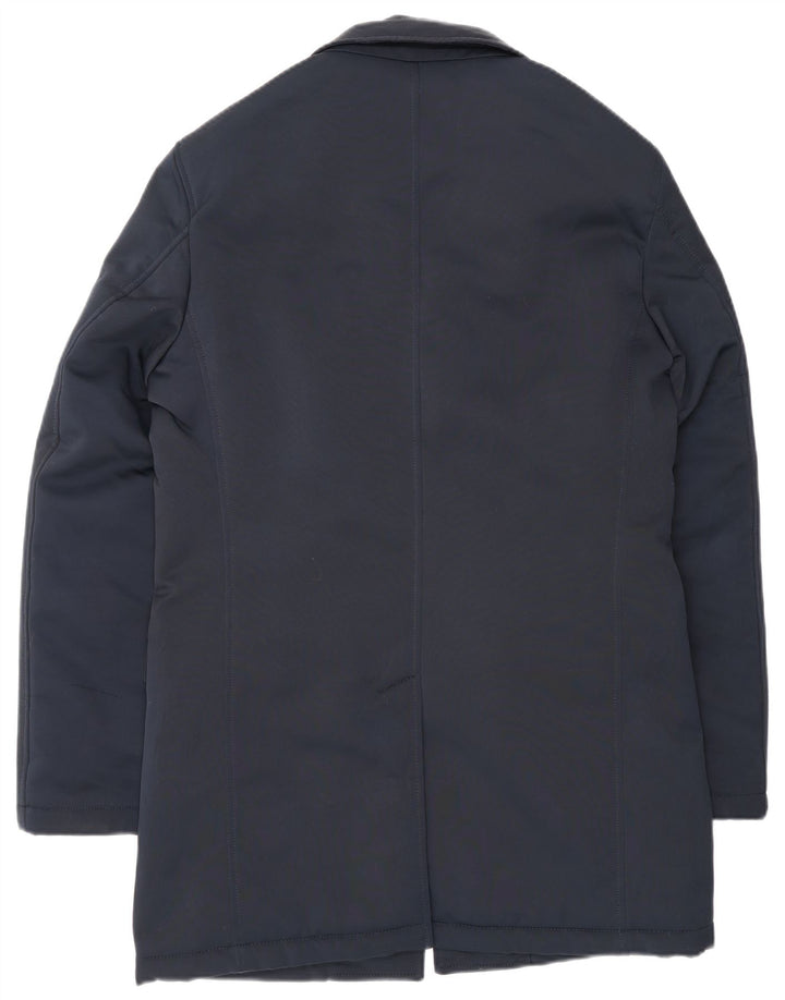 David Hamilton Mens Kampione Pardessus IT 46 Petit Bleu Marine Polyester