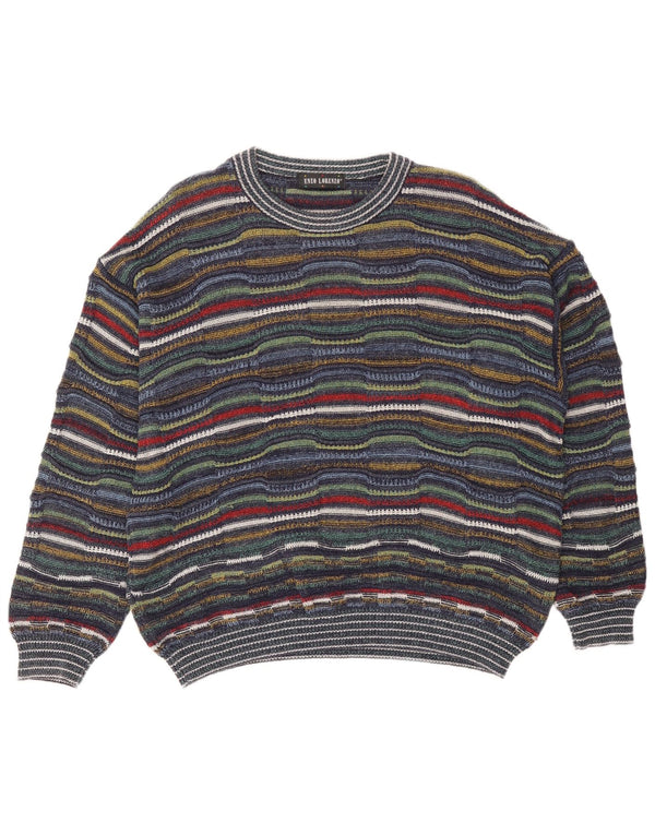 Enzo Lorenzo Pull ras du cou pour homme IT 50 Medium Multicolore