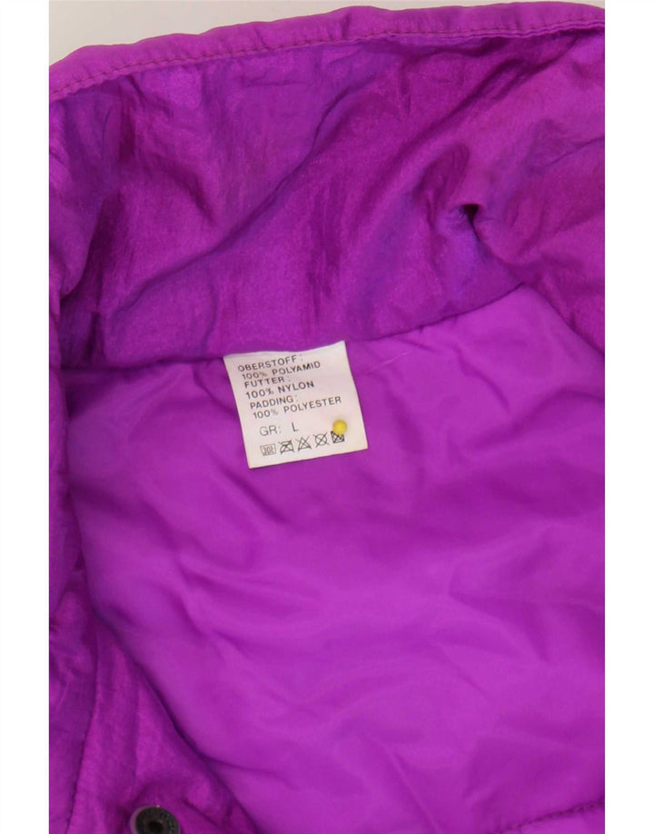 vintage Femme Graphique Surdimensionné Ski Combinaison UK 16 Grand Violet Polyamide