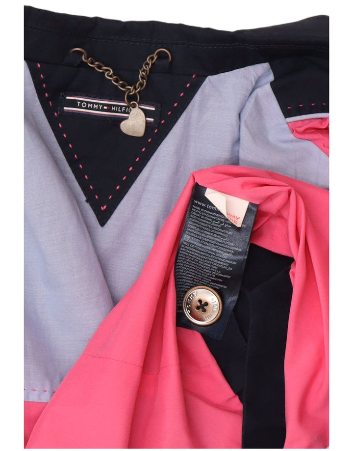 TOMMY HILFIGER Veste Blazer 1 Bouton Fille 9-10 Ans Bleu Marine Coton