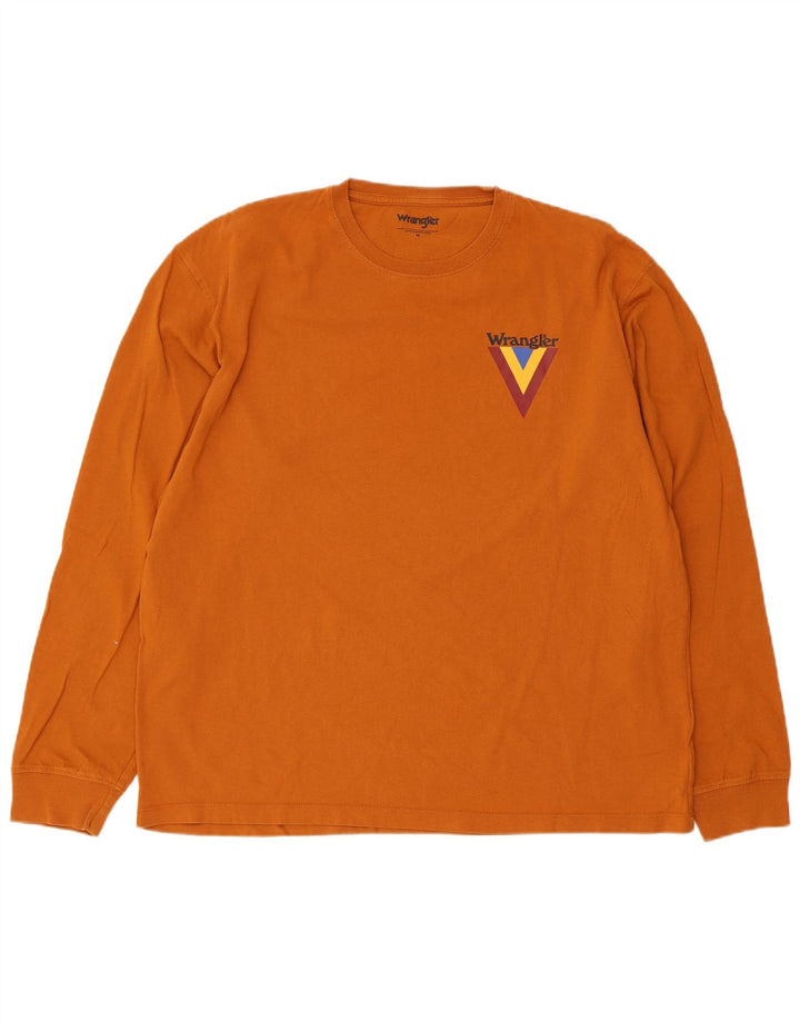 Wrangler Haut à manches longues pour homme en coton marron moyen