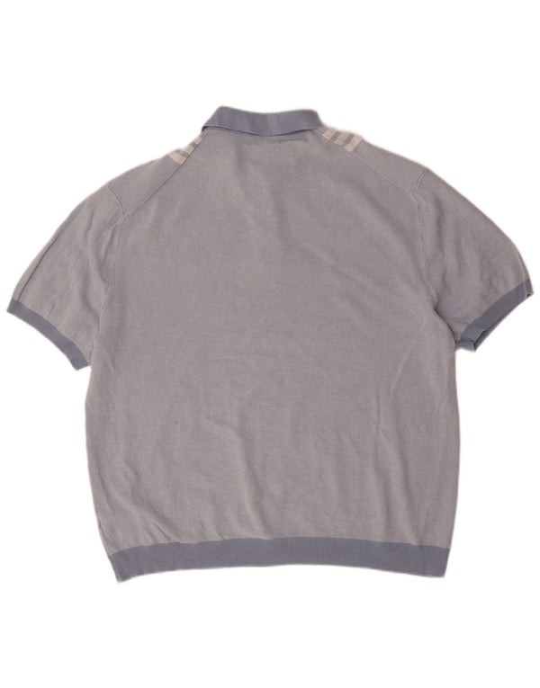 Marks & Spencer Polo Homme 2XL Bleu Rayé Coton