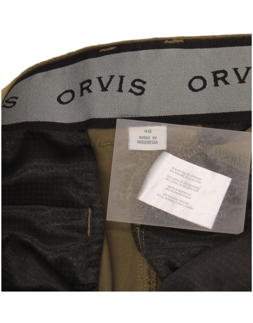 ORVIS Short Cargo Homme W40 XL Nylon Kaki