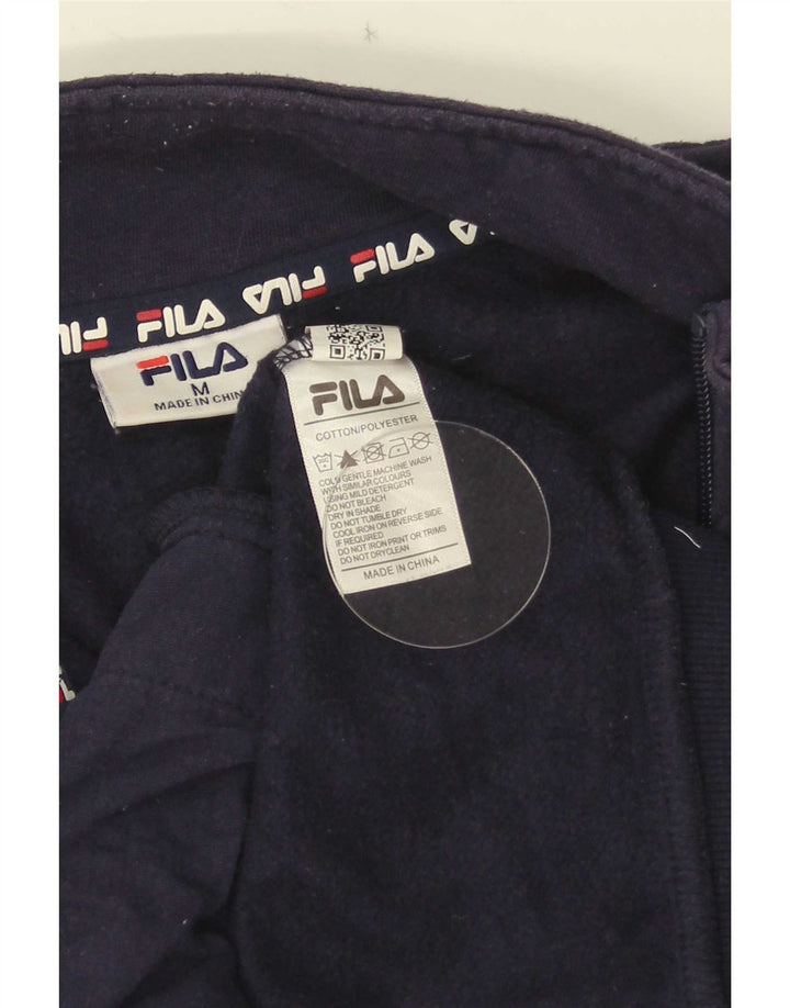 Fila Sweat-Shirt Graphic Zip Neck Homme Bleu Marine Colorblock