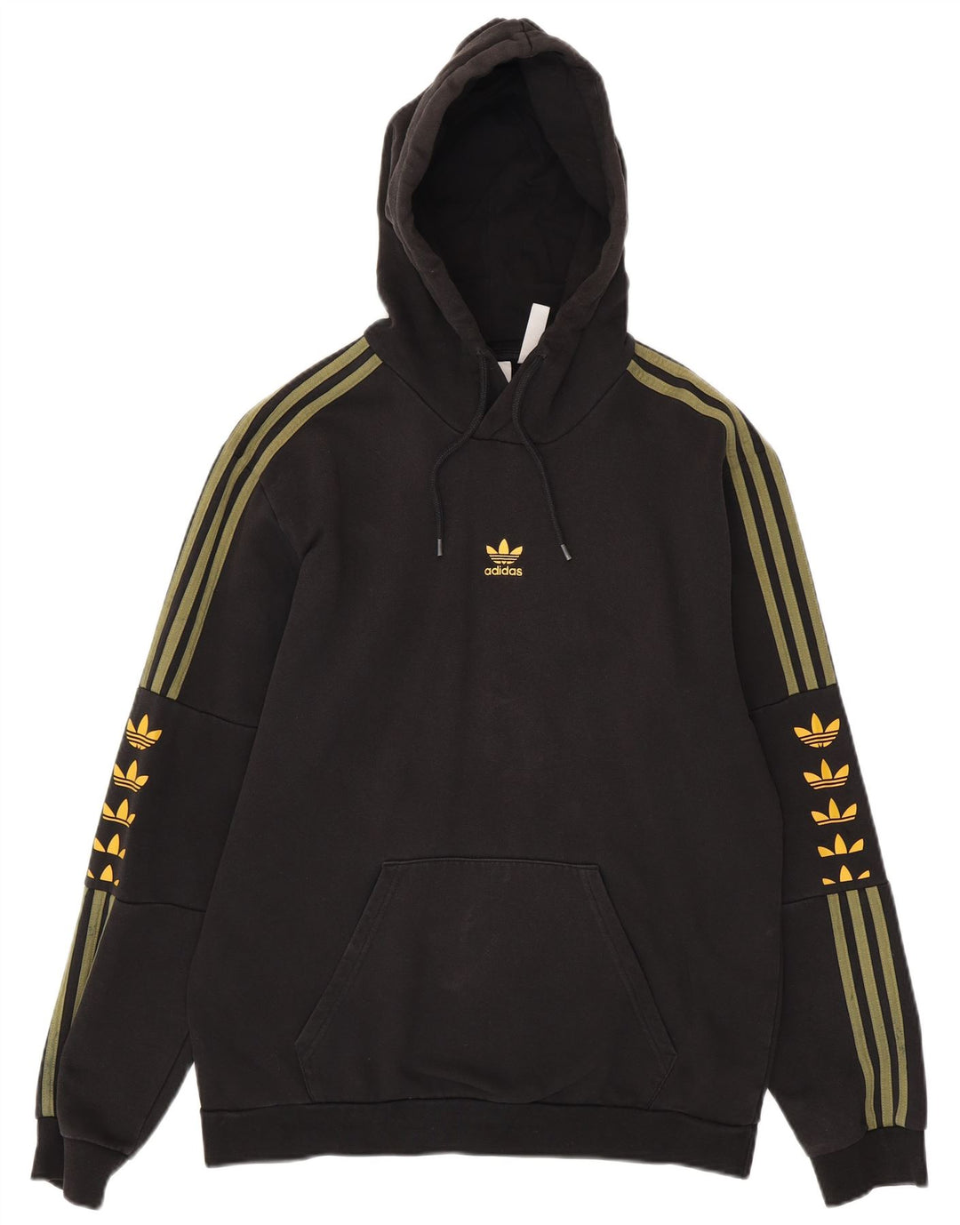 ADIDAS Pull à capuche graphique pour homme en coton noir moyen