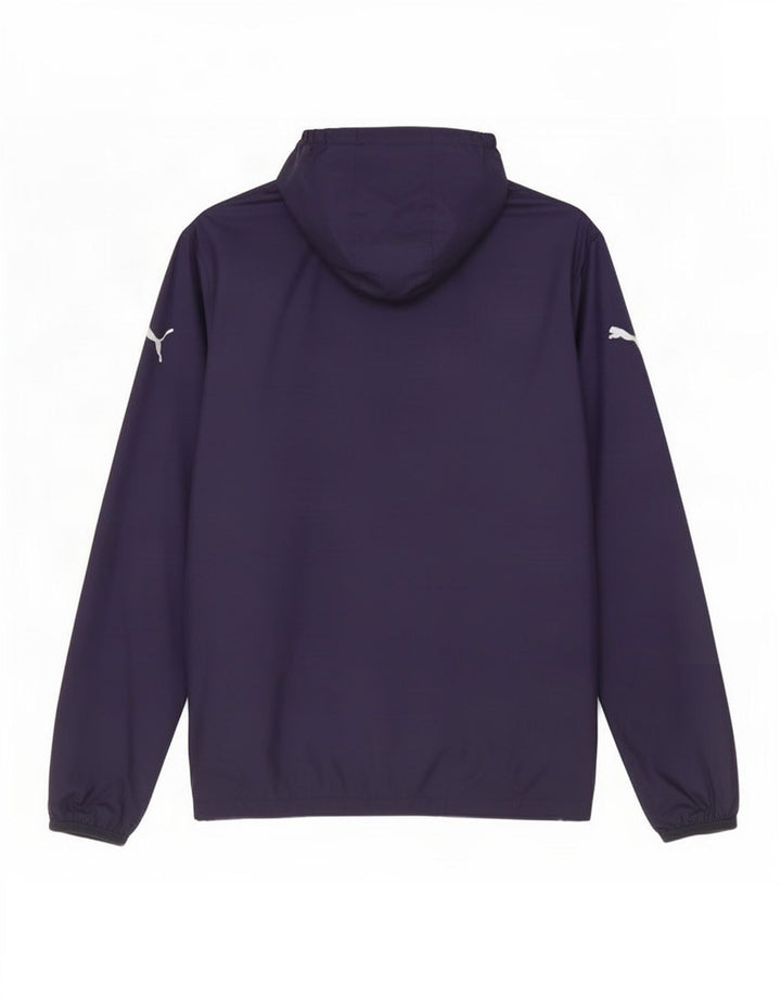 Puma Veste de pluie à capuche pour homme UK 40 Large Bleu marine Nylon