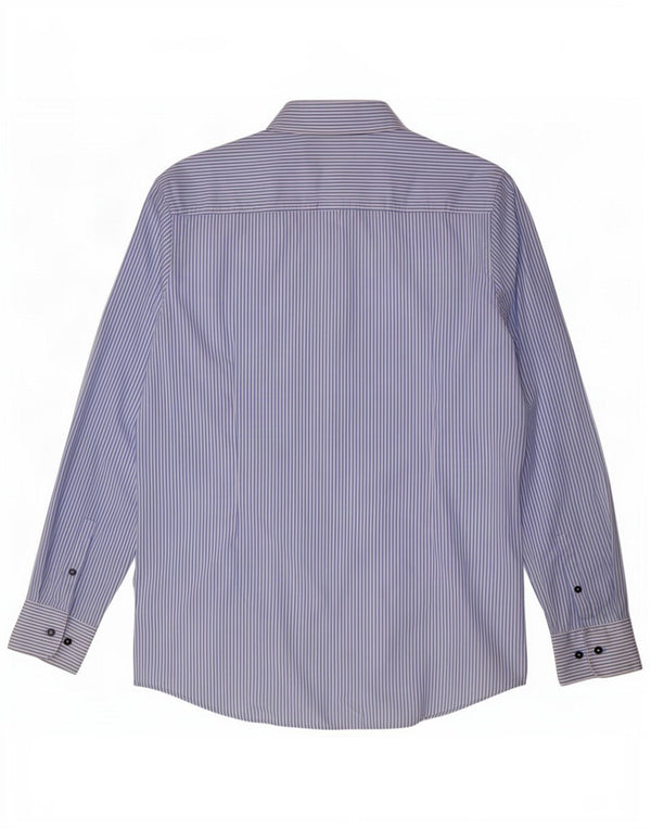 Hugo Boss Chemise slim fit pour homme Taille 41 16 Grandes rayures bleues