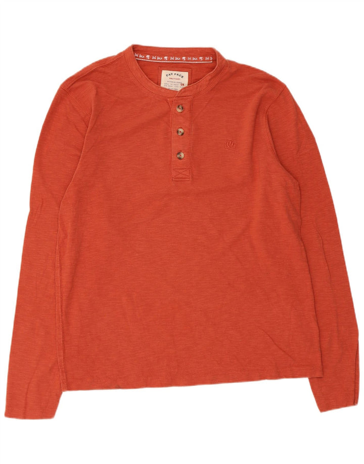 Fat Face Haut Homme Manches Longues Orange Moucheté