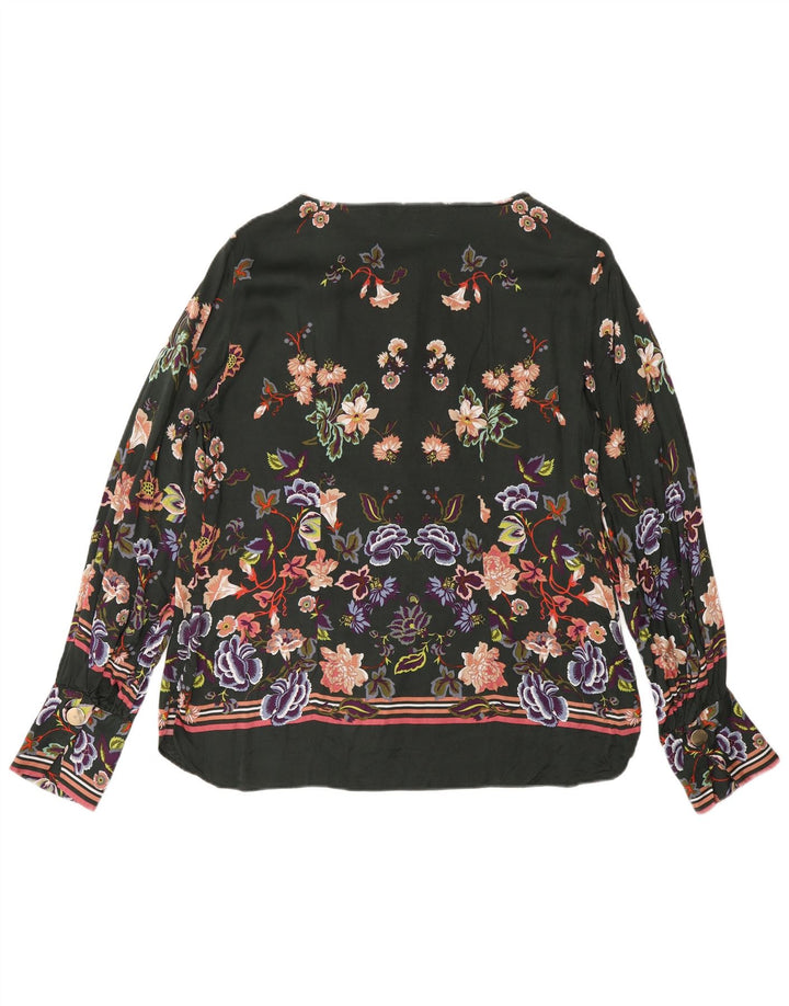 Massimo Dutti Chemisier à manches longues pour femme EU 40 Vert moyen floral