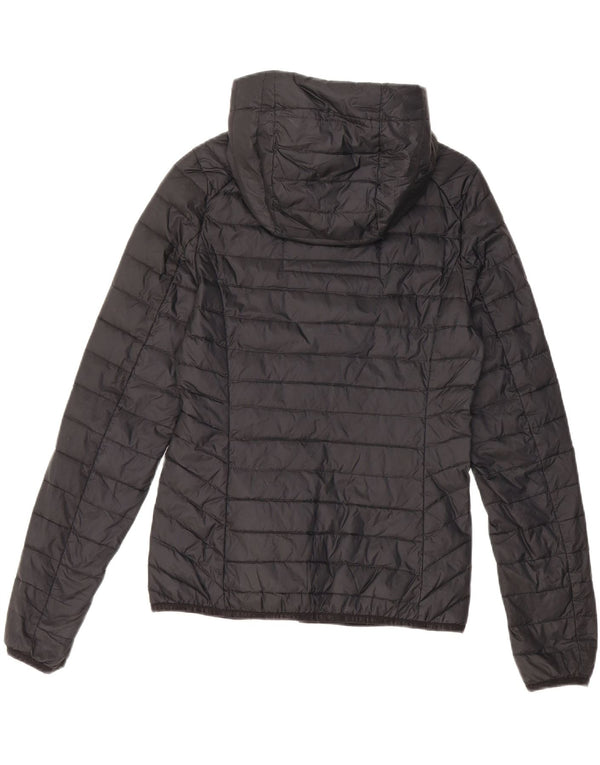 Superdry Veste matelassée à capuche pour femme UK 6 XS Nylon noir